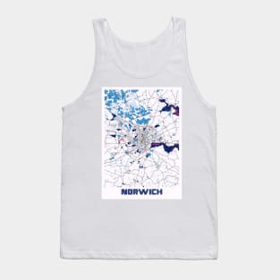 Norwich - United Kingdom MilkTea City Map Tank Top